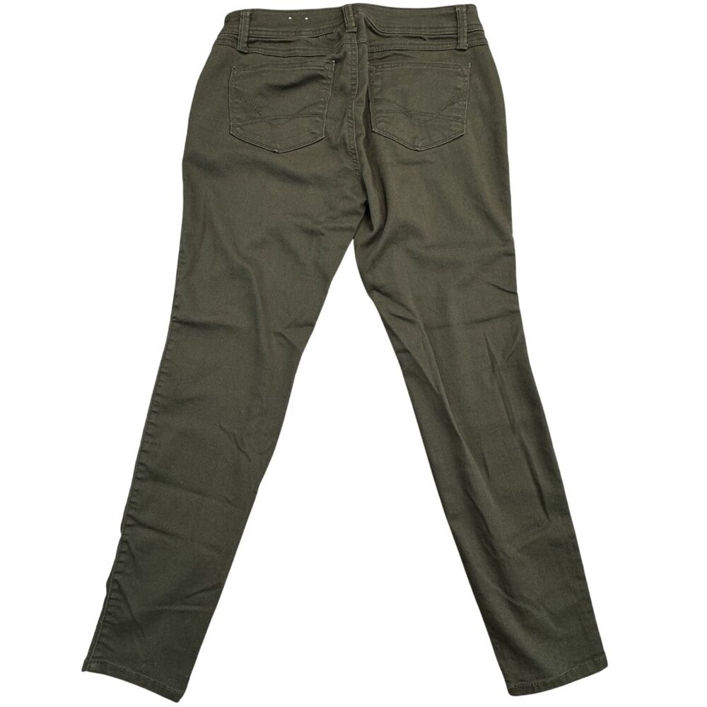 W62 Womens Size 4P Green Signature Fit Skinny Jeans Mid Rise 5 Pockets Petite - Picture 2 of 12